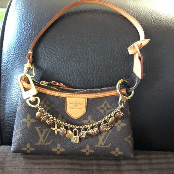 🌸🌸VINTAGE🌸🌸Louis Vuitton Delightful Mini POCHETTE + Bag Charm - Picture 6 of 16
